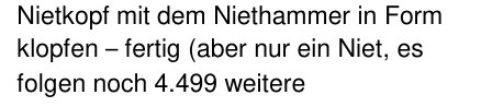 Nieten der Spanten (sind ja nur ca. 4.500 Nieten)