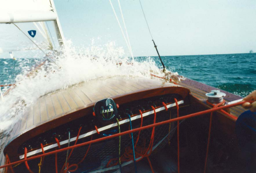 Bild 12: Röde Orm während der Wettfahrt bei der Travemünder Woche 1995